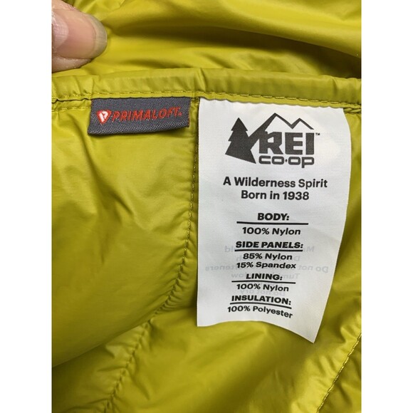 REI Co-Op Jacket Women's 1X Large Gold Flash Insulated Hybrid Hoodie Primaloft - Picture 4 of 10